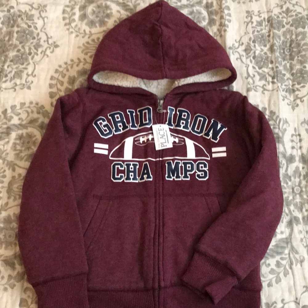 NWT Children’s Place Sherpa Lined Hooodie 5/6 boy